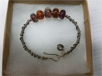 Silver & Glass Bead Bracelet