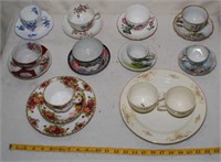 GROUP OF CUPS & SAUCERS