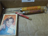 Coca Cola ice picks - cards - pencil