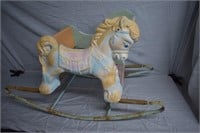 B- 1970'S CHILD ROCKING HORSE