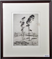 CW Anderson Etching, "Windy Hill Top"