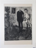 Wendell Brooks, "Portrait of Idolatry" Lithograph