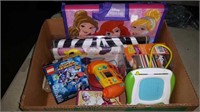 Box of miscellaneous toys and games
