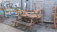 (3) Wooden Picnic Tables