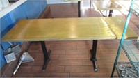 (3) 26"x72" Wooden Top Dining Tables