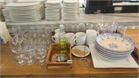 Lot of Misc. Plates, Glasses & Coffee Cups