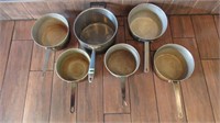 (6) Assorted Size Aluminum Stock Pots