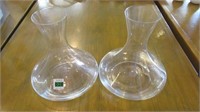 (2) Glass Wine Carafes
