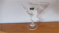 (6) Twist Martini Glasses