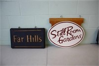 2 Wooden Signs