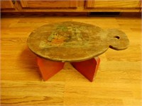 Wood Foot Rest- Hand Painted