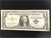 1957 Silver Certificate $1 Bill Blue Seal
