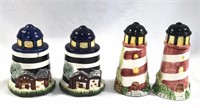 2 Sets Lighthouse Salt and Pepper Shakers