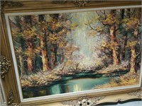 Oil painting of forest
