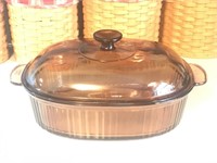 NEW 4L Corning Amber VISIONS Roaster w/Lid