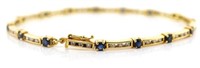 18ct gold, sapphire and diamond bracelet