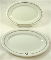 (2) PIECES RAILROAD CHINA PLATTERS
