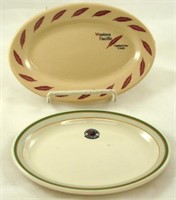 (2) PIECES RAILROAD CHINA - SMALL PLATTERS