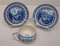 (3) PC. B&O SCAMMELL'S LAMBERTON CUP & SAUCERS