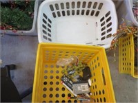 LAUNDRY BASKET AND CONTAINER WITH CONTENTS