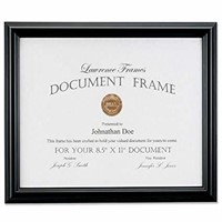 Lawrence Black Document Frame, 8.5 x 11"