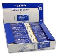 Lyra Orlow Techno Plastic Eraser, 20 Pcs