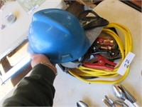 HARD HAT AND JUMPER CABLES