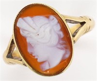 Antique 15ct gold cameo ring