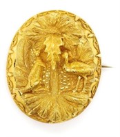 Antique Australian gold locket brooch