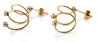 9ct gold spiral earrings