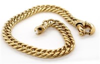 9ct gold double curb link bracelet