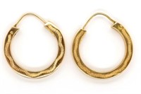 18ct gold hoop earrings