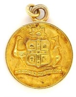 9ct gold "Advance Australian Arms" charm