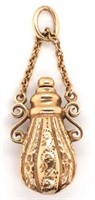 9ct rose gold pilgrim bottle fob charm