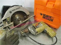 3 black & decker tools (circular saw-drill-bits)