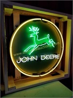 New John Deere Neon Sign 36" Round