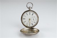 English hunter pocket watch with key