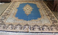9' 2" X 11' 9" ROOM SIZE PERSIAN RUG, BLUE FIELD