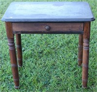 VICTORIAN PINE AND OAK 1 DRAWER STAND