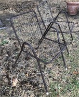 Vintage Metal Patio Chair Set