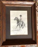CRMorrison 1980 Cowboy Horse Sketch