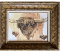 Original Buffalo Painting By Carol Newbury