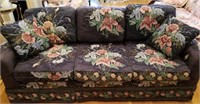 Plush Floral Sofa