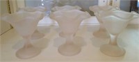 12 Satin Glass Desert Serving Bowls