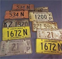10 Old License Plates