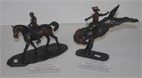 Two Eddie Hackman bronze" horse" sculptures