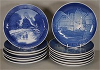 Thirteen various Bing & Grondahl collectors plates