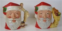 Two large Royal Doulton Santa Claus character jugs