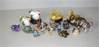 Collection Chinese cloisonne animal figures
