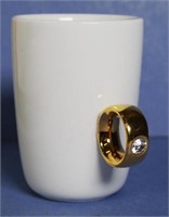 Boxed Swarovski crystal set ceramic coffee mug